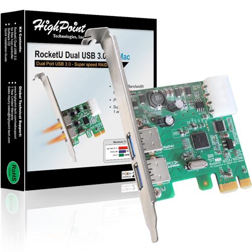 RocketU HighPoint Dual USB 3.0