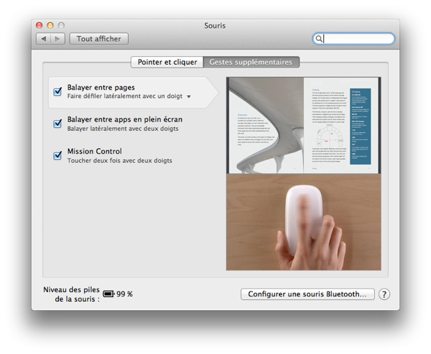 Préférences souris mac os x lion