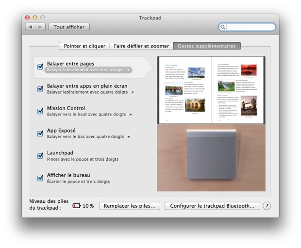Mac Os X Lion trackpad