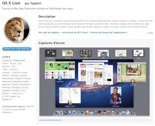 Mac OS X Lion App Store