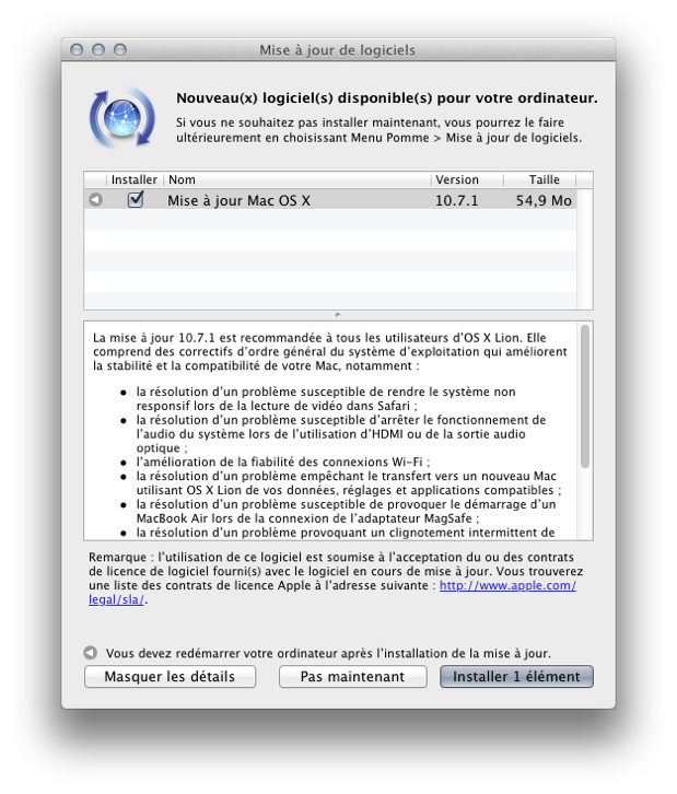 OS X 10.7.1