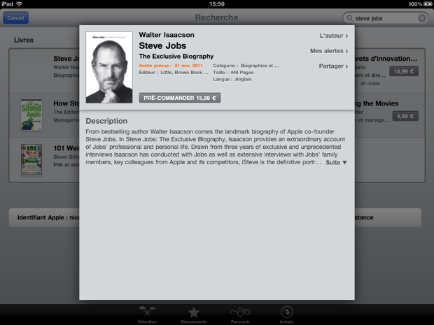 Steve Jobs iBooks Store