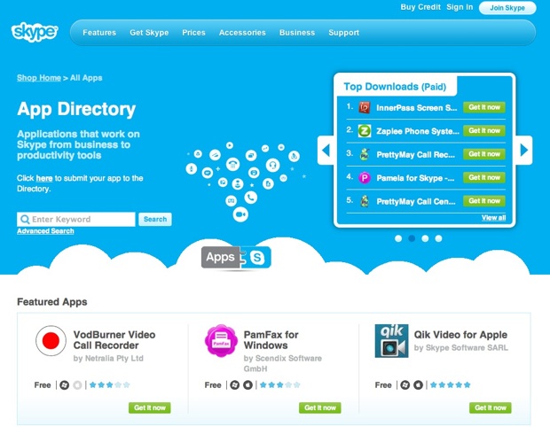 Skype App Directory